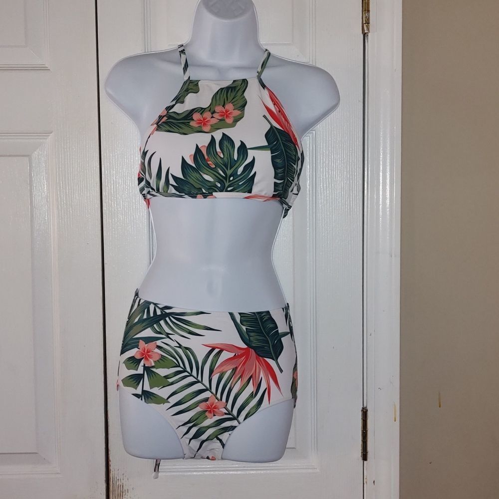 Shein high waist tropical binkini  Sz S